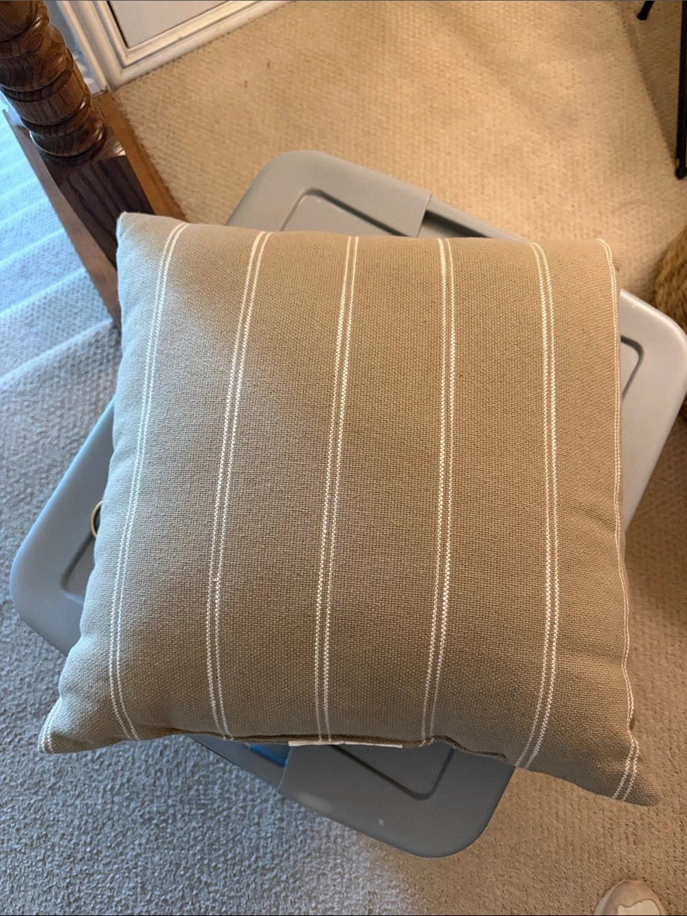 Target Tan Stripe Decorative Accent Pillow